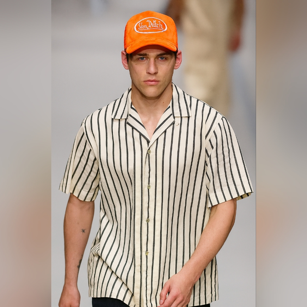 Von Dutch Orange Velvet Trucker Hat